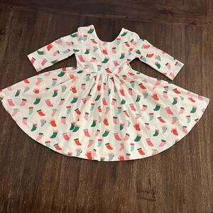 Ollie Jay Holiday Stocking Twirl Dress size 3 New With Tags
